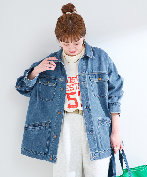 B.C STOCK（ベーセーストック）の「ウォッシャブル / DU JOUR / デュ ジュール RIDING JEAN JACKET 2（デニムジャケット・レディース・ブルー・FREE）」の2枚目の写真