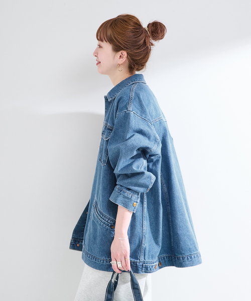 B.C STOCK（ベーセーストック）の「ウォッシャブル / DU JOUR / デュ ジュール RIDING JEAN JACKET 2（デニムジャケット・レディース・ブルー・FREE）」の4枚目の写真
