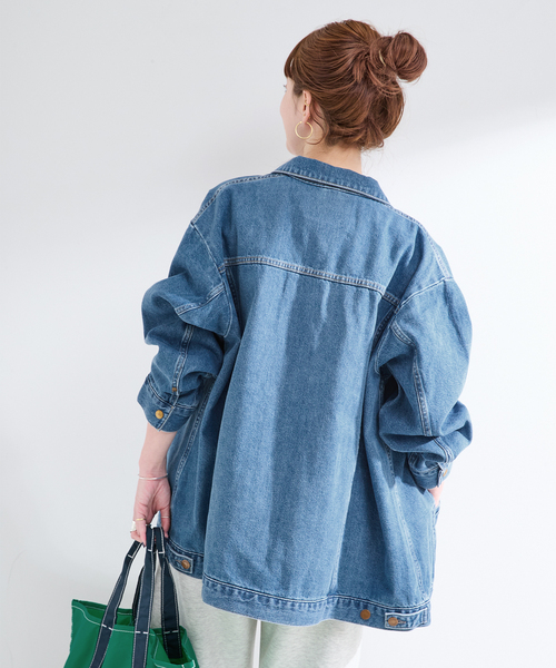 B.C STOCK（ベーセーストック）の「ウォッシャブル / DU JOUR / デュ ジュール RIDING JEAN JACKET 2（デニムジャケット・レディース・ブルー・FREE）」の5枚目の写真