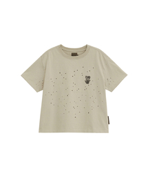FINGERPRINT DAMAGED T-SHIRTS [BEIGE]