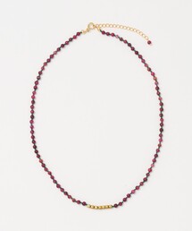 Causerie（コズリ）の「＜Causerie＞カラーストーン メタリックトップ ショートネックレス（ネックレス）」