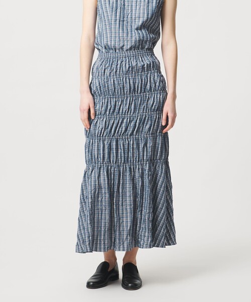 LOEFF（ロエフ）の「＜LOEFF＞チェック スカート（スカート・レディース・ロイヤルブルー・0/1）」の2枚目の写真