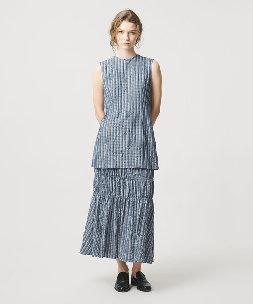 LOEFF（ロエフ）の「＜LOEFF＞チェック スカート（スカート・レディース・ロイヤルブルー・0/1）」の5枚目の写真