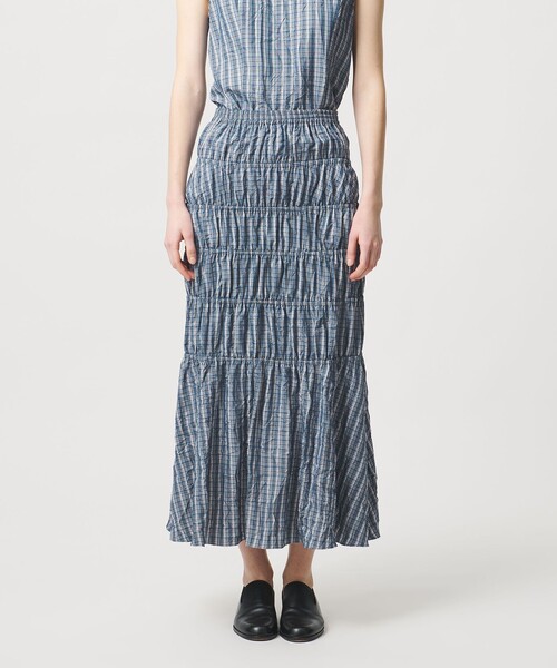 LOEFF（ロエフ）の「＜LOEFF＞チェック スカート（スカート・レディース・ロイヤルブルー・0/1）」の6枚目の写真