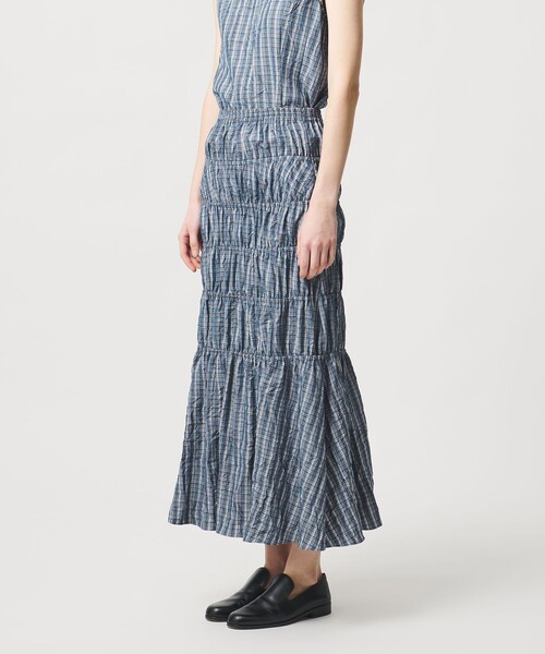 LOEFF（ロエフ）の「＜LOEFF＞チェック スカート（スカート・レディース・ロイヤルブルー・0/1）」の7枚目の写真