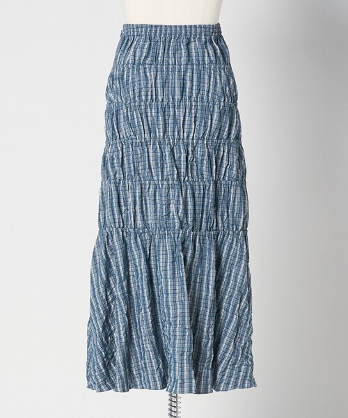 LOEFF（ロエフ）の「＜LOEFF＞チェック スカート（スカート・レディース・ロイヤルブルー・0/1）」の10枚目の写真