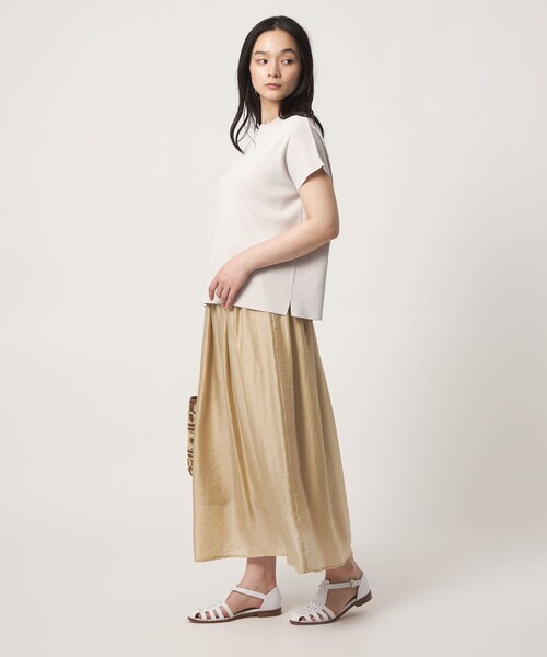 A DAY IN THE LIFE UNITED ARROWS(アデイインザライフユナイテッドアローズ)の「シアー タックギャザースカート <A DAY IN THE LIFE>(スカート・レディース・ダークグレー/ベージュ/ケリーグリーン・FREE)」の5枚目の写真
