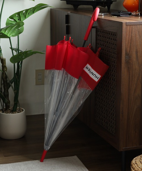 HUNTER（ハンター）の「HUNTER トランスペアレント マスタッシュ バブル アンブレラ（長傘・レディース・ブラック/レッド/オフホワイト・FREE）」の3枚目の写真