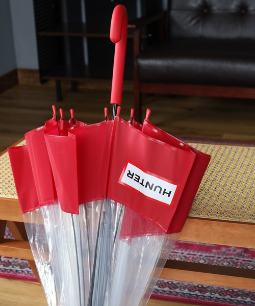 HUNTER（ハンター）の「HUNTER トランスペアレント マスタッシュ バブル アンブレラ（長傘・レディース・ブラック/レッド/オフホワイト・FREE）」の8枚目の写真