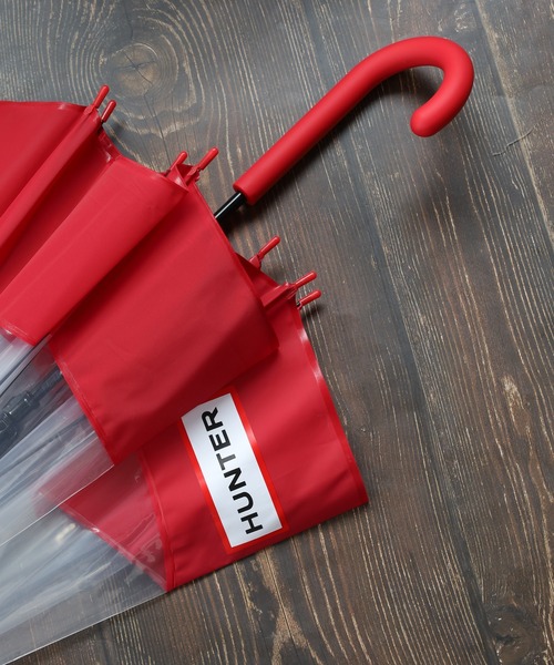 HUNTER（ハンター）の「HUNTER トランスペアレント マスタッシュ バブル アンブレラ（長傘・レディース・ブラック/レッド/オフホワイト・FREE）」の9枚目の写真