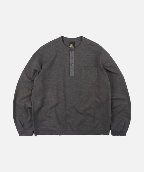 FRIZMWORKS(フリズムワークス)の「SLUB HENLEY NECK L/S TEE _ CHARCOAL(Tシャツ/カットソー・メンズ・その他・SMALL/MEDIUM/LARGE/X-LARGE)」の1枚目の写真