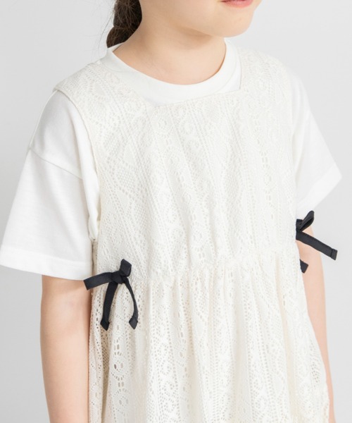 BRANSHES(ブランシェス)の「半袖Tシャツ×レースロングジレセット(Tシャツ/カットソー・キッズ・アイボリー/ブラック・100/90/120/150/110/140/130)」の17枚目の写真