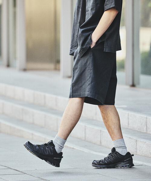 FREAK'S STORE(フリークスストア)の「LINEN COTTON EASY SHORT PANTS/リネンコットン 2タック イージースラックスショーツ【セットアップ対応】(その他パンツ・メンズ・ホワイト/ブラウン/ダークブラウン/ベージュ/チャコールグレー/ブラック・MEDIUM/LARGE)」の9枚目の写真