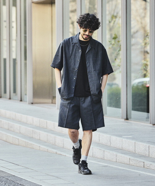 FREAK'S STORE(フリークスストア)の「LINEN COTTON EASY SHORT PANTS/リネンコットン 2タック イージースラックスショーツ【セットアップ対応】(その他パンツ・メンズ・ホワイト/ブラウン/ダークブラウン/ベージュ/チャコールグレー/ブラック・MEDIUM/LARGE)」の19枚目の写真