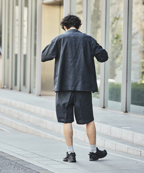 FREAK'S STORE(フリークスストア)の「LINEN COTTON EASY SHORT PANTS/リネンコットン 2タック イージースラックスショーツ【セットアップ対応】(その他パンツ・メンズ・ホワイト/ブラウン/ダークブラウン/ベージュ/チャコールグレー/ブラック・MEDIUM/LARGE)」の21枚目の写真