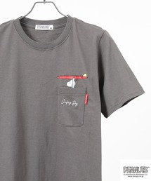 PEANUTS 天竺ポケット付き半袖Tシャツ