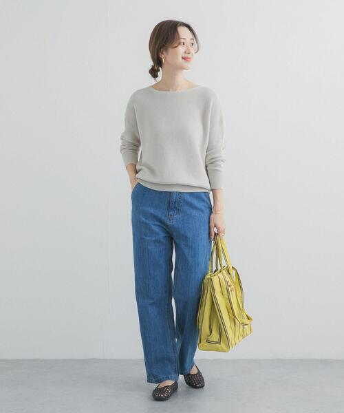 URBAN RESEARCH DOORS(アーバンリサーチドアーズ)の「コットンボートネックガーターKNIT(ニット/セーター・レディース・オフホワイト/ライトグレー/ミント・FREE)」の16枚目の写真