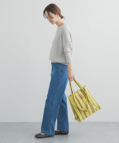 URBAN RESEARCH DOORS(アーバンリサーチドアーズ)の「コットンボートネックガーターKNIT(ニット/セーター・レディース・オフホワイト/ライトグレー/ミント・FREE)」の17枚目の写真