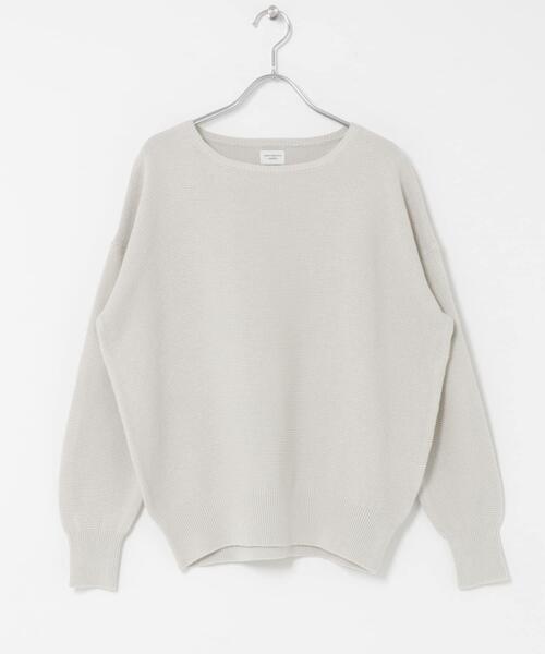 URBAN RESEARCH DOORS(アーバンリサーチドアーズ)の「コットンボートネックガーターKNIT(ニット/セーター・レディース・オフホワイト/ライトグレー/ミント・FREE)」の18枚目の写真