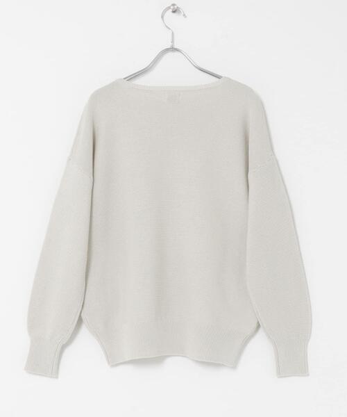 URBAN RESEARCH DOORS(アーバンリサーチドアーズ)の「コットンボートネックガーターKNIT(ニット/セーター・レディース・オフホワイト/ライトグレー/ミント・FREE)」の20枚目の写真