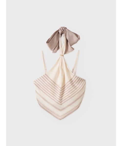 EIMY ISTOIRE（エイミーイストワール）の「スカーフパターンホルターネックトップス（その他トップス・レディース・ベージュ/ブラック・F）」の8枚目の写真