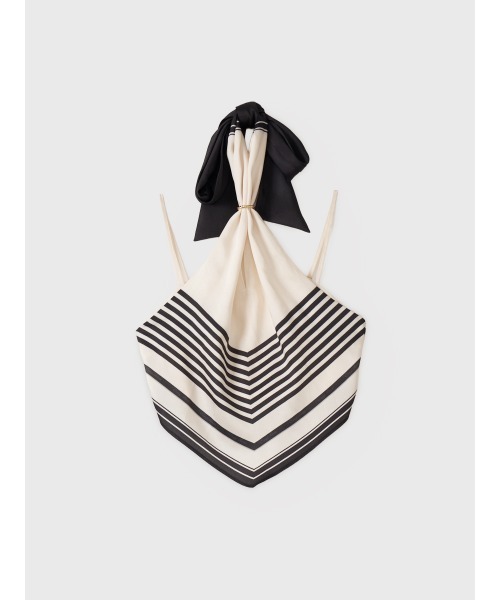 EIMY ISTOIRE（エイミーイストワール）の「スカーフパターンホルターネックトップス（その他トップス・レディース・ベージュ/ブラック・F）」の7枚目の写真