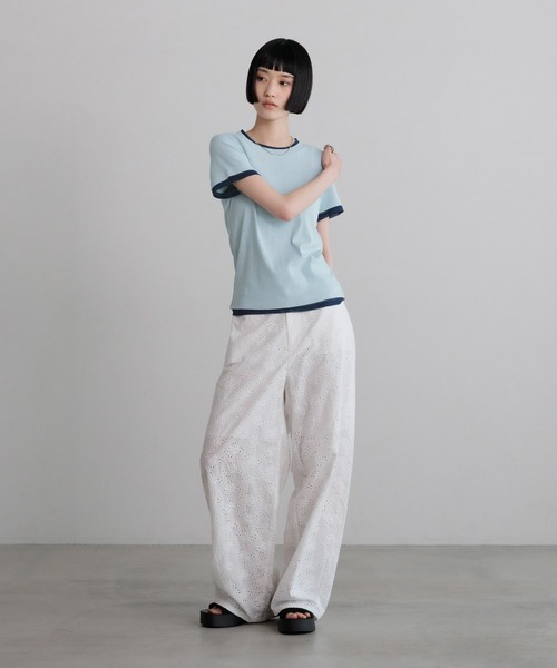 LOWRYS FARM(ローリーズファーム)の「レースカーブパンツ 641371(その他パンツ・レディース・ホワイト/ブラック・MEDIUM/LARGE)」の16枚目の写真