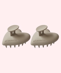 Of cosmetics（オブコスメティックス）の「ヘッドスパブラシフィット　グレージュ（２つ入り）（ヘアブラシ）」