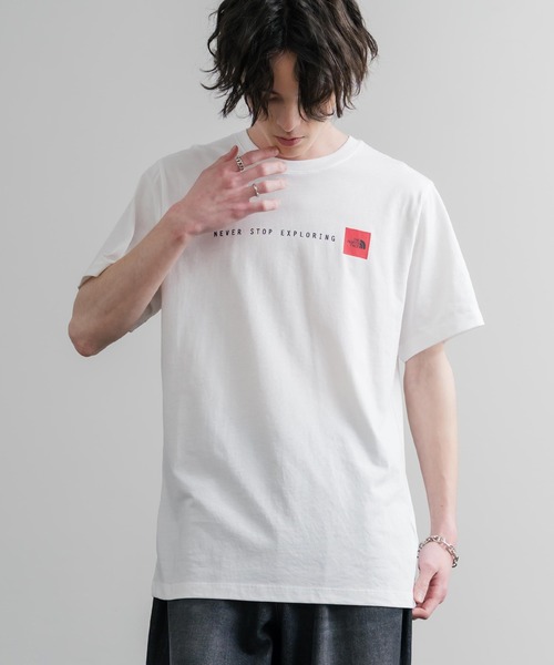 THE NORTH FACE（ザノースフェイス）の「THE NORTH FACE ザ・ノースフェイス M NSE RG SS TEE レッドボックスロゴ半袖Tシャツ（Tシャツ/カットソー・メンズ・ブラック/ホワイト・XL/S/M/L）」の4枚目の写真