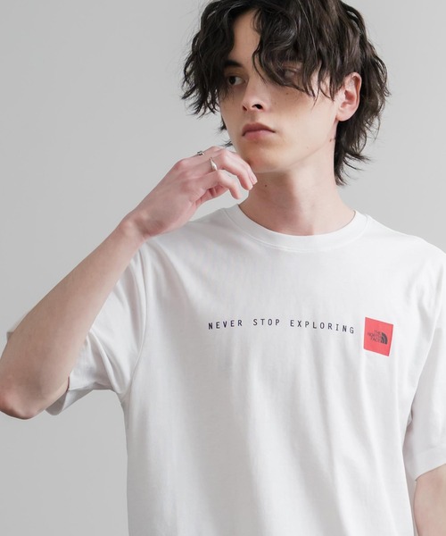 THE NORTH FACE（ザノースフェイス）の「THE NORTH FACE ザ・ノースフェイス M NSE RG SS TEE レッドボックスロゴ半袖Tシャツ（Tシャツ/カットソー・メンズ・ブラック/ホワイト・XL/S/M/L）」の6枚目の写真