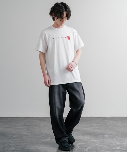 THE NORTH FACE（ザノースフェイス）の「THE NORTH FACE ザ・ノースフェイス M NSE RG SS TEE レッドボックスロゴ半袖Tシャツ（Tシャツ/カットソー・メンズ・ブラック/ホワイト・XL/S/M/L）」の7枚目の写真