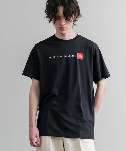 THE NORTH FACE（ザノースフェイス）の「THE NORTH FACE ザ・ノースフェイス M NSE RG SS TEE レッドボックスロゴ半袖Tシャツ（Tシャツ/カットソー・メンズ・ブラック/ホワイト・XL/S/M/L）」の10枚目の写真