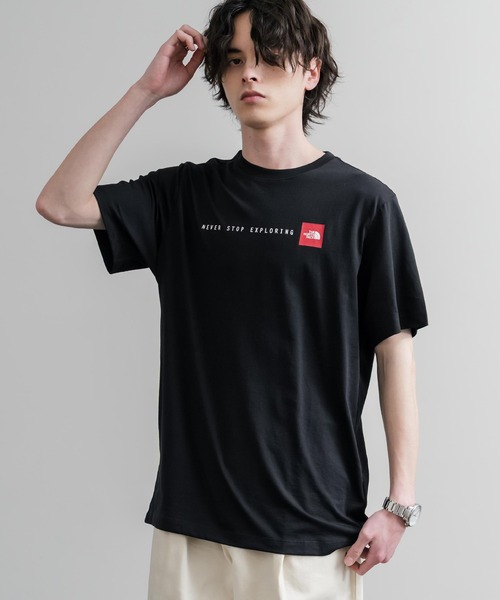 THE NORTH FACE（ザノースフェイス）の「THE NORTH FACE ザ・ノースフェイス M NSE RG SS TEE レッドボックスロゴ半袖Tシャツ（Tシャツ/カットソー・メンズ・ブラック/ホワイト・XL/S/M/L）」の12枚目の写真