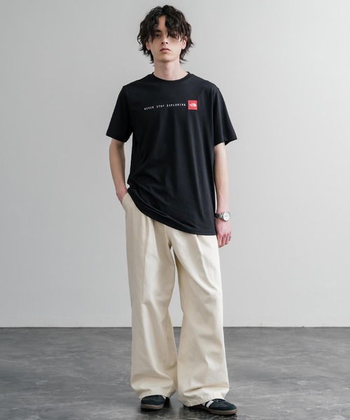 THE NORTH FACE（ザノースフェイス）の「THE NORTH FACE ザ・ノースフェイス M NSE RG SS TEE レッドボックスロゴ半袖Tシャツ（Tシャツ/カットソー・メンズ・ブラック/ホワイト・XL/S/M/L）」の15枚目の写真