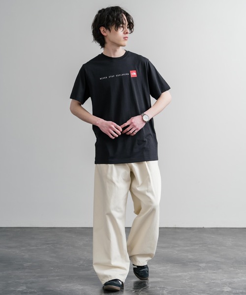 THE NORTH FACE（ザノースフェイス）の「THE NORTH FACE ザ・ノースフェイス M NSE RG SS TEE レッドボックスロゴ半袖Tシャツ（Tシャツ/カットソー・メンズ・ブラック/ホワイト・XL/S/M/L）」の16枚目の写真