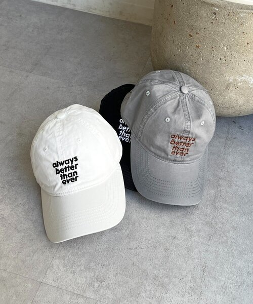 un dix cors（アンディコール）の「betterキャップ（キャップ・レディース・アイボリー/ブラック/グレー・FREE）」の2枚目の写真