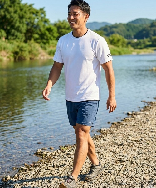 K-SWISS(ケースイス)の「【K-SWISS/ケースイス】ドライワッフルクルーTシャツ・ワンポイント刺しゅうTシャツ(Tシャツ/カットソー・メンズ・ホワイト/ブラック/グリーン・LARGE/MEDIUM/X-LARGE)」の4枚目の写真