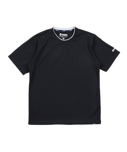 K-SWISS(ケースイス)の「【K-SWISS/ケースイス】ドライワッフルクルーTシャツ・ワンポイント刺しゅうTシャツ(Tシャツ/カットソー・メンズ・ホワイト/ブラック/グリーン・LARGE/MEDIUM/X-LARGE)」の11枚目の写真