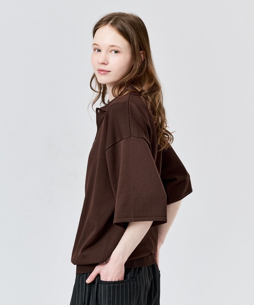 WETTEMPT（ウィテンプト）の「HIGH GAUGE S/S KNIT SHIRT / ハイゲージS/Sニットシャツ（シャツ/ブラウス・メンズ・ブラック/ブラウン/レッド・LARGE/MEDIUM/SMALL）」の7枚目の写真