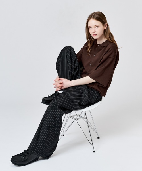 WETTEMPT（ウィテンプト）の「HIGH GAUGE S/S KNIT SHIRT / ハイゲージS/Sニットシャツ（シャツ/ブラウス・メンズ・ブラック/ブラウン/レッド・LARGE/MEDIUM/SMALL）」の15枚目の写真