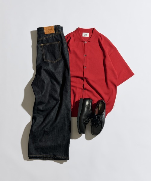 WETTEMPT（ウィテンプト）の「HIGH GAUGE S/S KNIT SHIRT / ハイゲージS/Sニットシャツ（シャツ/ブラウス・メンズ・ブラック/ブラウン/レッド・LARGE/MEDIUM/SMALL）」の22枚目の写真
