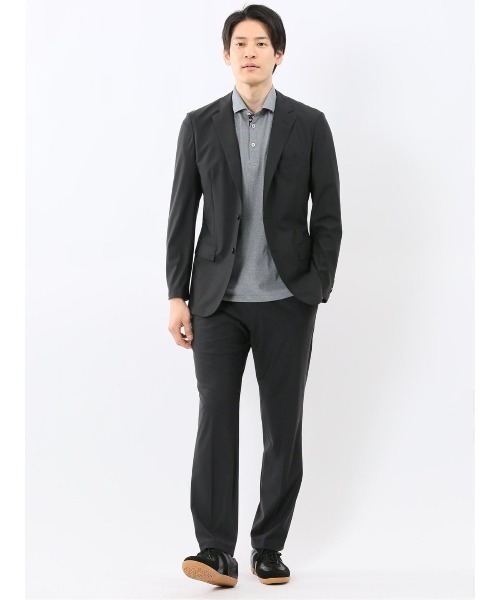 TAKA-Q(タカキュー)の「スラックス メンズ ビジネス パンツ ストレッチ 接触冷感 スリム ノータック テーパード 裾上げ済み 黒 セットアップ可能 (スーツパンツ・メンズ・ブラック・MEDIUM/LARGE/3L/X-LARGE/S)」の6枚目の写真
