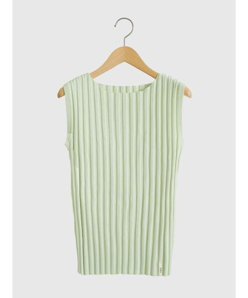 FIKA.（フィーカ）の「Wide rib sleeveless knit pullover（ニット/セーター・レディース・ブラック/オレンジ系2/オフホワイト/グリーン系その他2・MEDIUM）」の7枚目の写真
