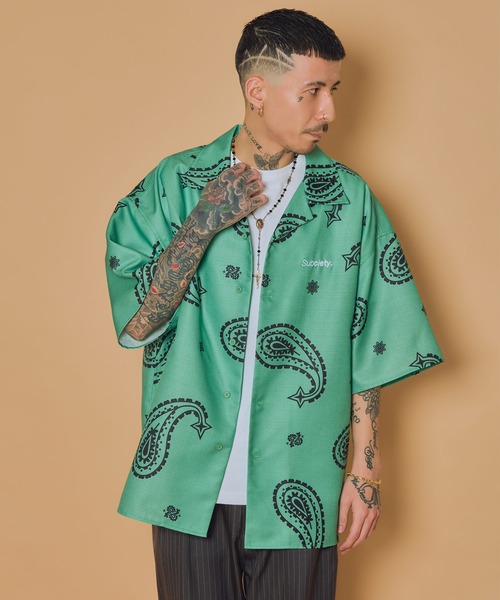 Subciety(サブサエティ)の「Large paisley shirt(シャツ/ブラウス・メンズ・ブラック/ホワイト/グリーン/オレンジ・SMALL/MEDIUM/LARGE/X-LARGE)」の17枚目の写真