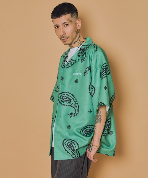 Subciety(サブサエティ)の「Large paisley shirt(シャツ/ブラウス・メンズ・ブラック/ホワイト/グリーン/オレンジ・SMALL/MEDIUM/LARGE/X-LARGE)」の18枚目の写真