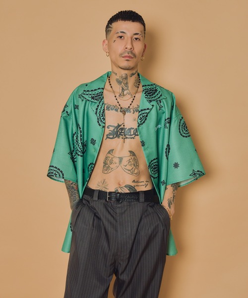 Subciety(サブサエティ)の「Large paisley shirt(シャツ/ブラウス・メンズ・ブラック/ホワイト/グリーン/オレンジ・SMALL/MEDIUM/LARGE/X-LARGE)」の21枚目の写真