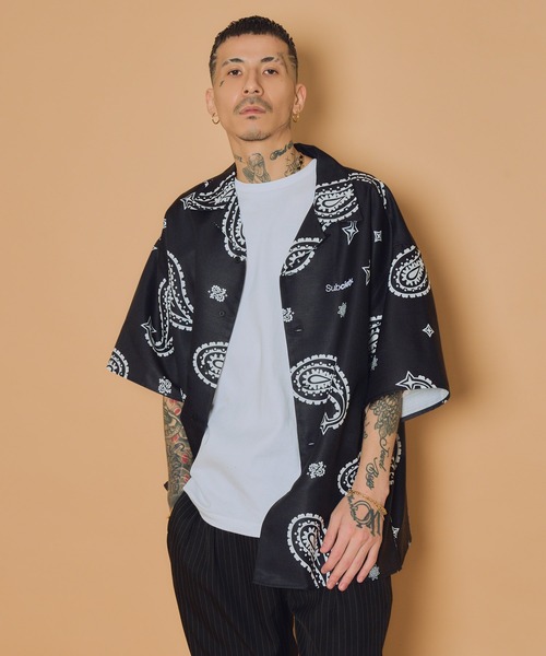 Subciety(サブサエティ)の「Large paisley shirt(シャツ/ブラウス・メンズ・ブラック/ホワイト/グリーン/オレンジ・SMALL/MEDIUM/LARGE/X-LARGE)」の13枚目の写真