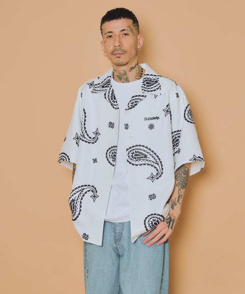 Subciety(サブサエティ)の「Large paisley shirt(シャツ/ブラウス・メンズ・ブラック/ホワイト/グリーン/オレンジ・SMALL/MEDIUM/LARGE/X-LARGE)」の8枚目の写真