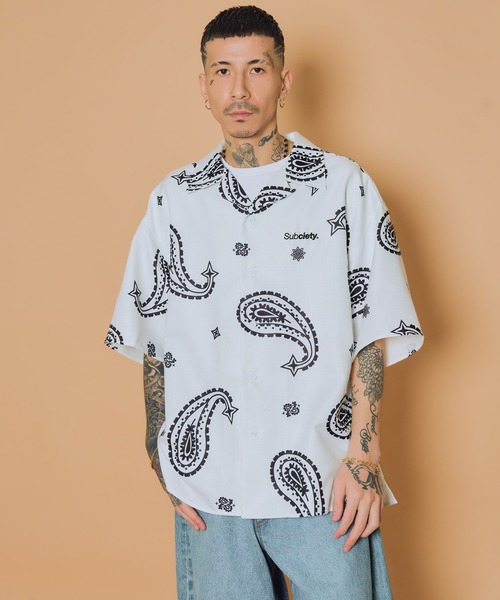 Subciety(サブサエティ)の「Large paisley shirt(シャツ/ブラウス・メンズ・ブラック/ホワイト/グリーン/オレンジ・SMALL/MEDIUM/LARGE/X-LARGE)」の10枚目の写真