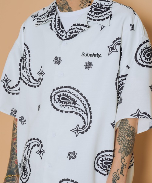 Subciety(サブサエティ)の「Large paisley shirt(シャツ/ブラウス・メンズ・ブラック/ホワイト/グリーン/オレンジ・SMALL/MEDIUM/LARGE/X-LARGE)」の12枚目の写真